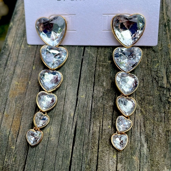 ⚜️Sugarfix by Baublebar Crystal Heart Drop Earrings! NWT! - Picture 2 of 2